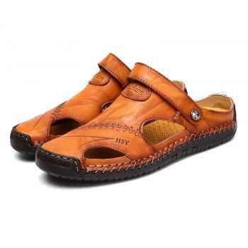 

Men Beach Casual Sandals Breathable Lightweight Super Comfortable, Golden brown