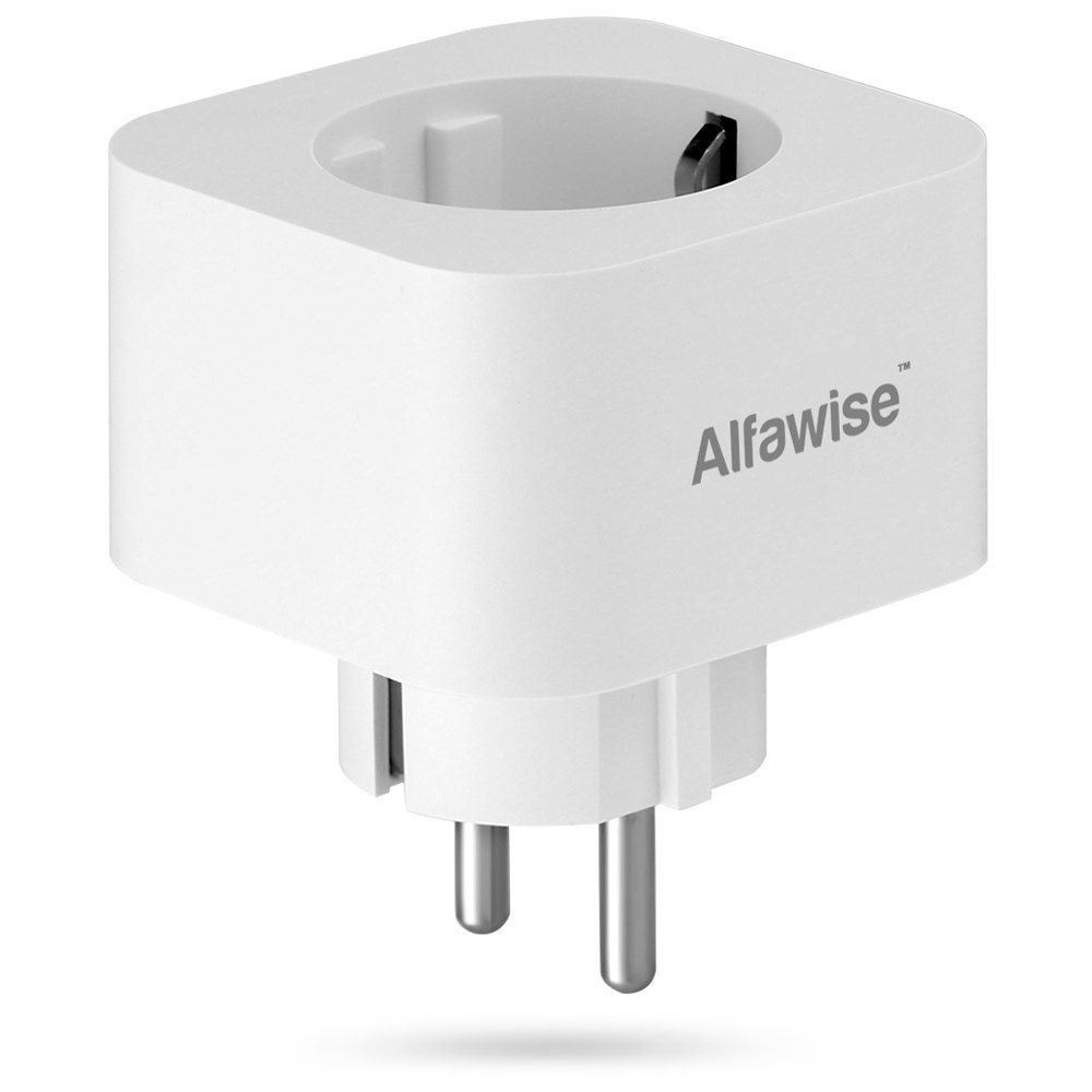 

Alfawise PE1004T Compact Design Smart Plug Mini WiFi Socket EU Standard, White