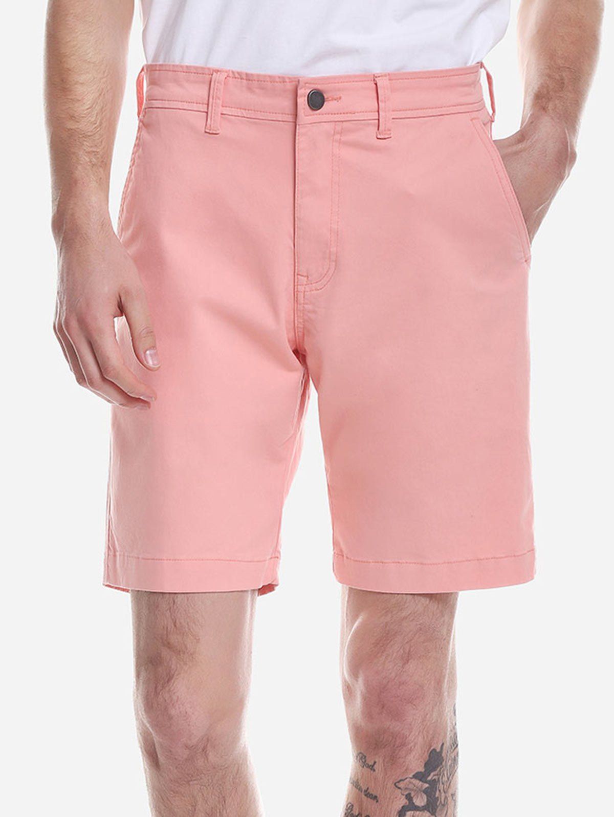 

ZAN.STYLE Zip Fly Shorts, Orangepink