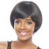 SYJF 096 Short Straight Hair Wig Oblique Bangs Short Wig For Women - NIGHT 