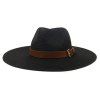 Nouveau Chapeau de Paille Brindille de Grand Ressort d'Eté Style Britannique pour Voyage en Plein Air - Noir 