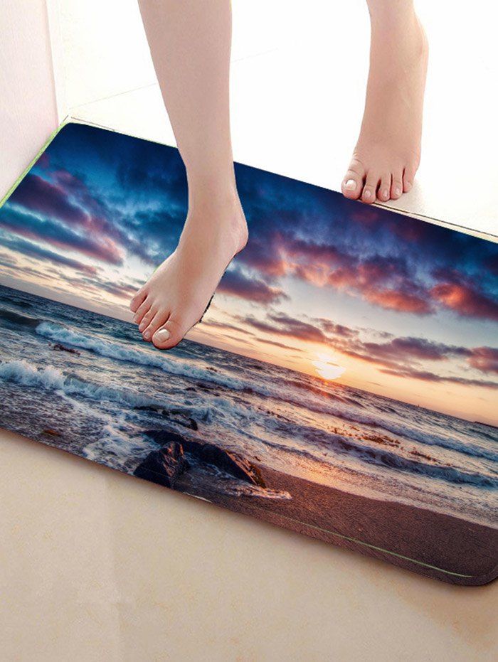 

Sunrise Print Home Decor Caroset Skidproof Rug, Colormix