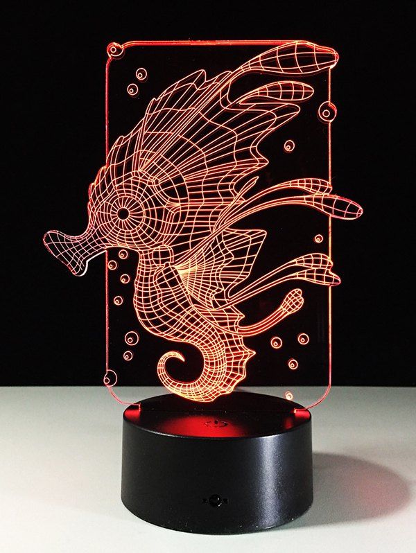

3D Animal Color Change Table Decor LED Night Light, Transparent