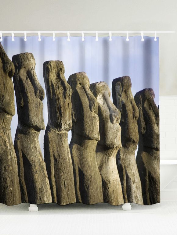 Stonehenge Faces imperméable rideau de douche - Bis 180*180CM
