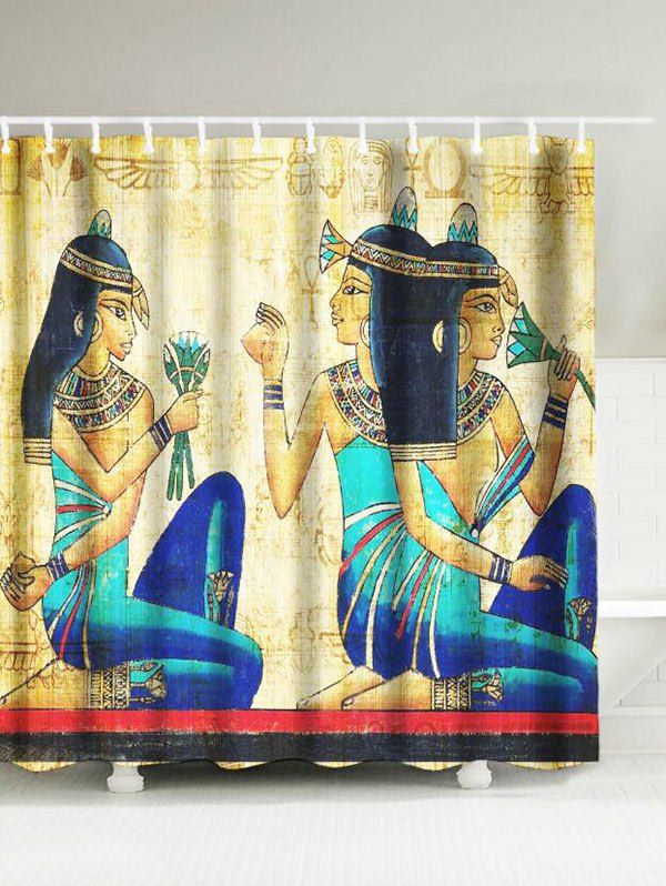 

Ancient Egypt Women Waterproof Shower Curtain, Colormix