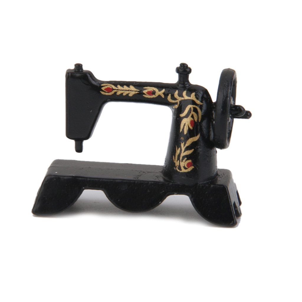 

1:12 Scale Simulation Metal Sewing Machine Toy, Black
