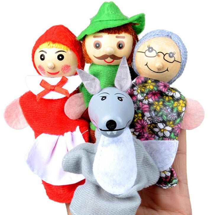 

Cute Velvet Finger Puppets Set Animal Style, Colormix