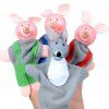 Set de Marionnettes à Doigt de Mignon en Velours Style d'animal - multicolore STYLE 2