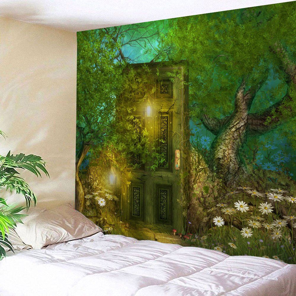 

Fairy Forest Hanging Tapestry Wall Art Decoration, Green