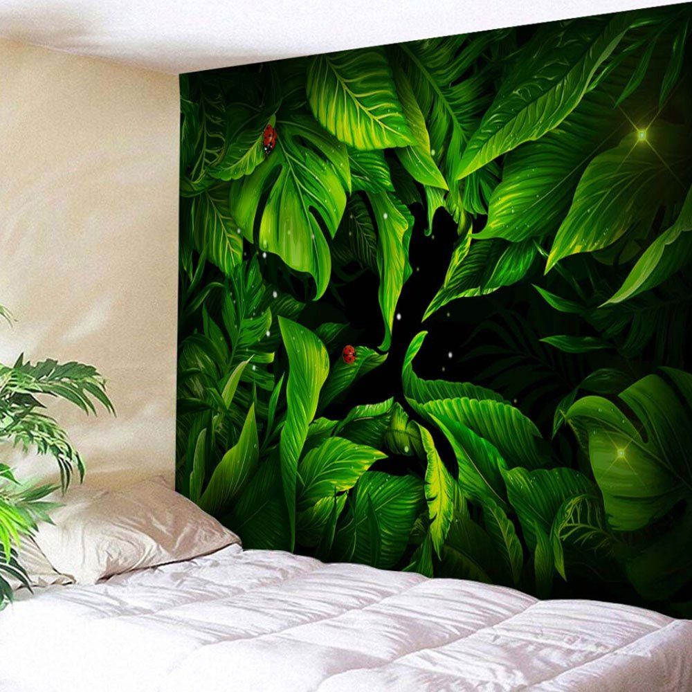 

Wall Art Greenery Tapestry For Bedroom Dorm Decor, Deep green