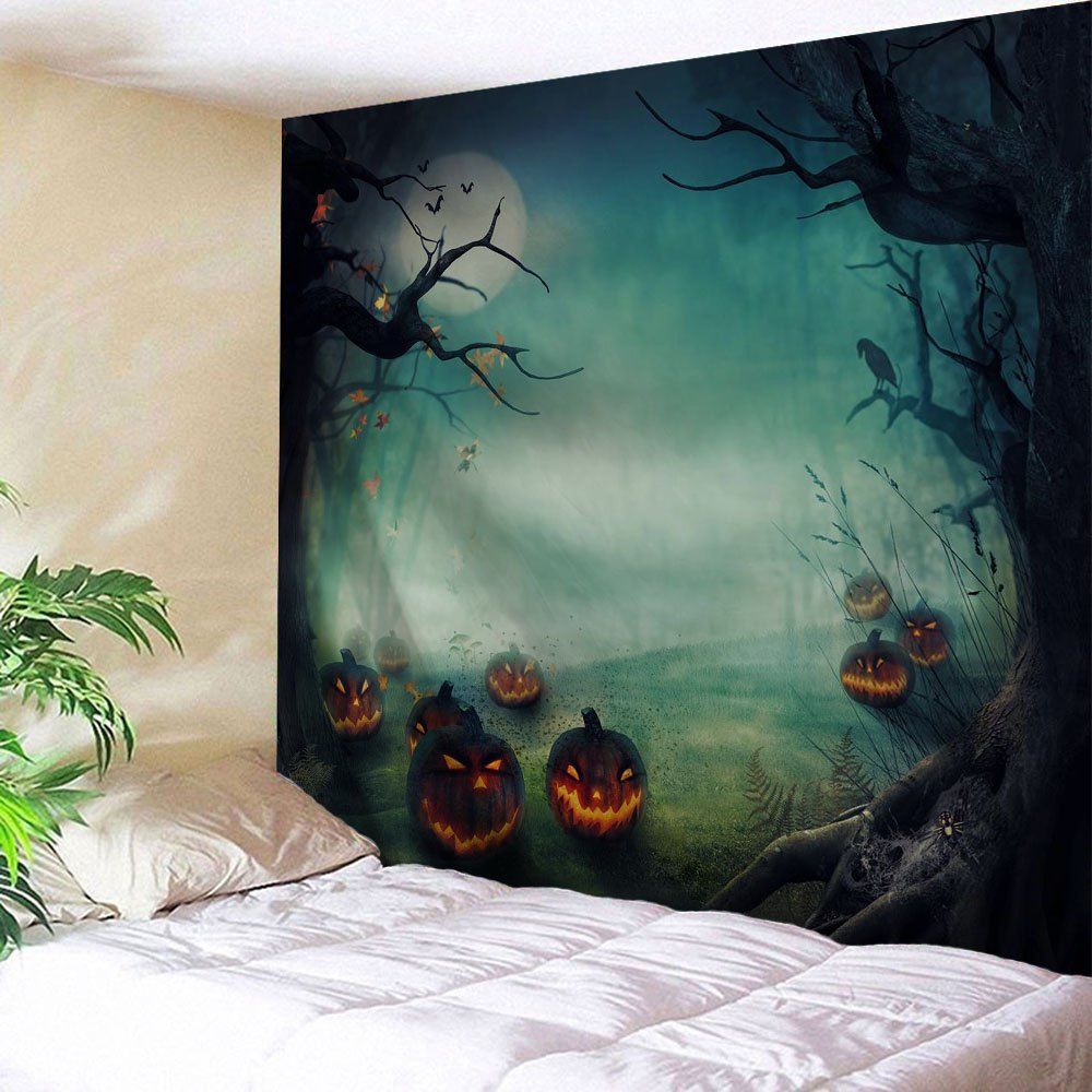 

Halloween Pumpkins Print Tapestry Wall Hanging Art, Colormix