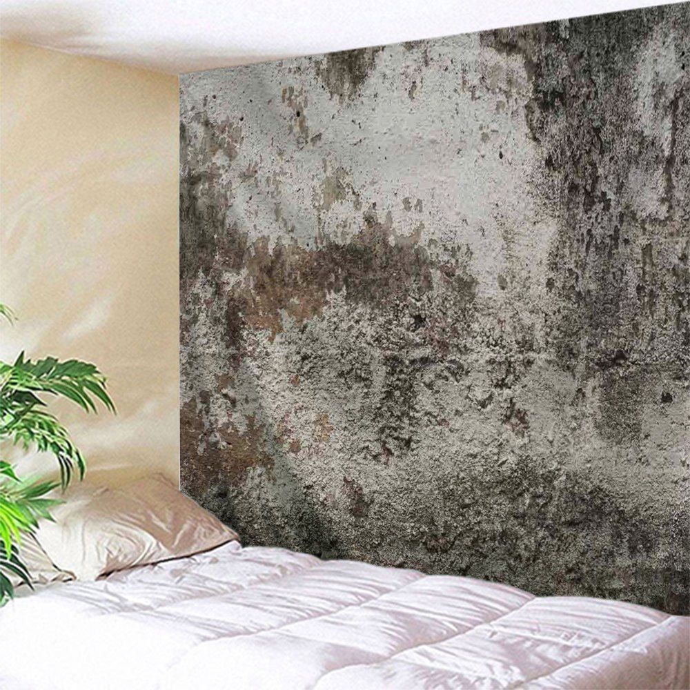 

Corroded Wall Print Tapestry Wall Hanging Art, Gray