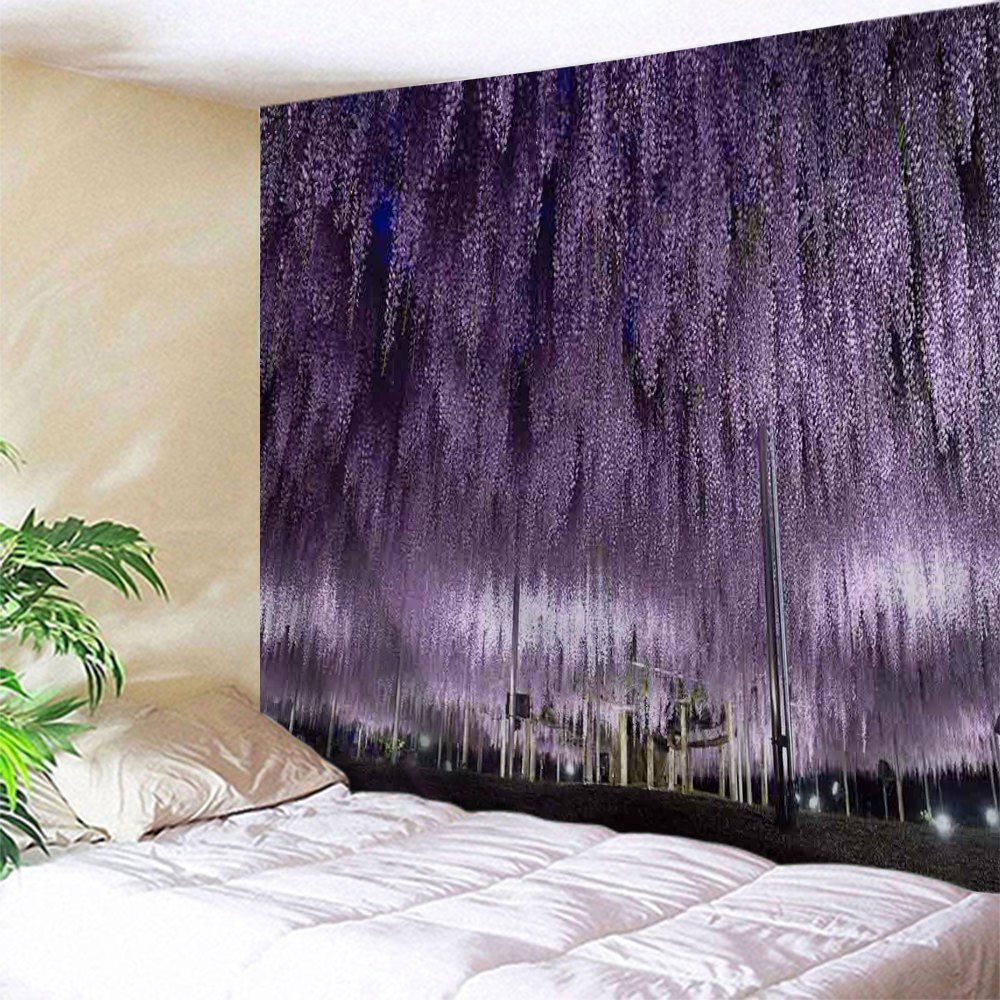 

Romantic Wistaria Flower Wall Decoration Tapestry, Purple
