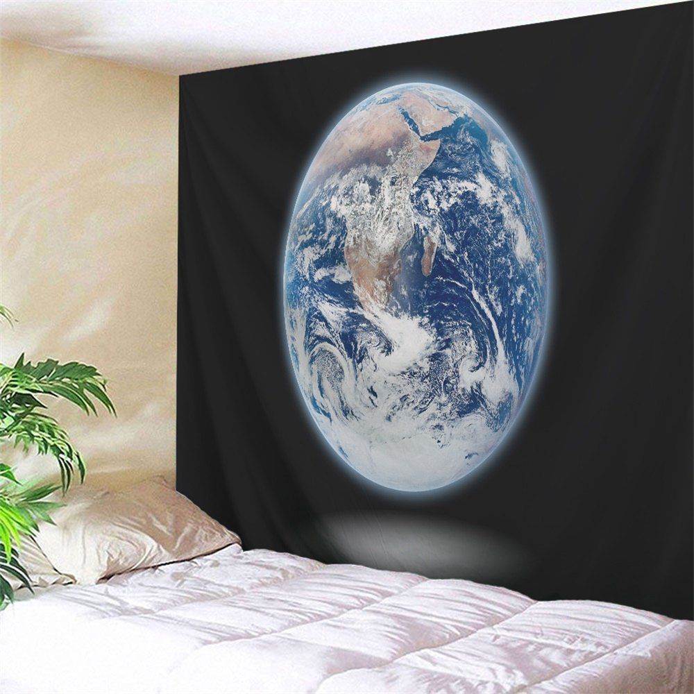 

Moon Print Wall Hanging Tapestry Home Decoration, Black