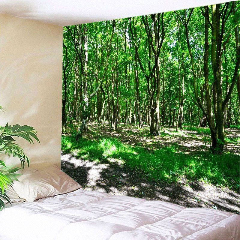 

Sunshine Forest Print Tapestry Wall Hanging, Green