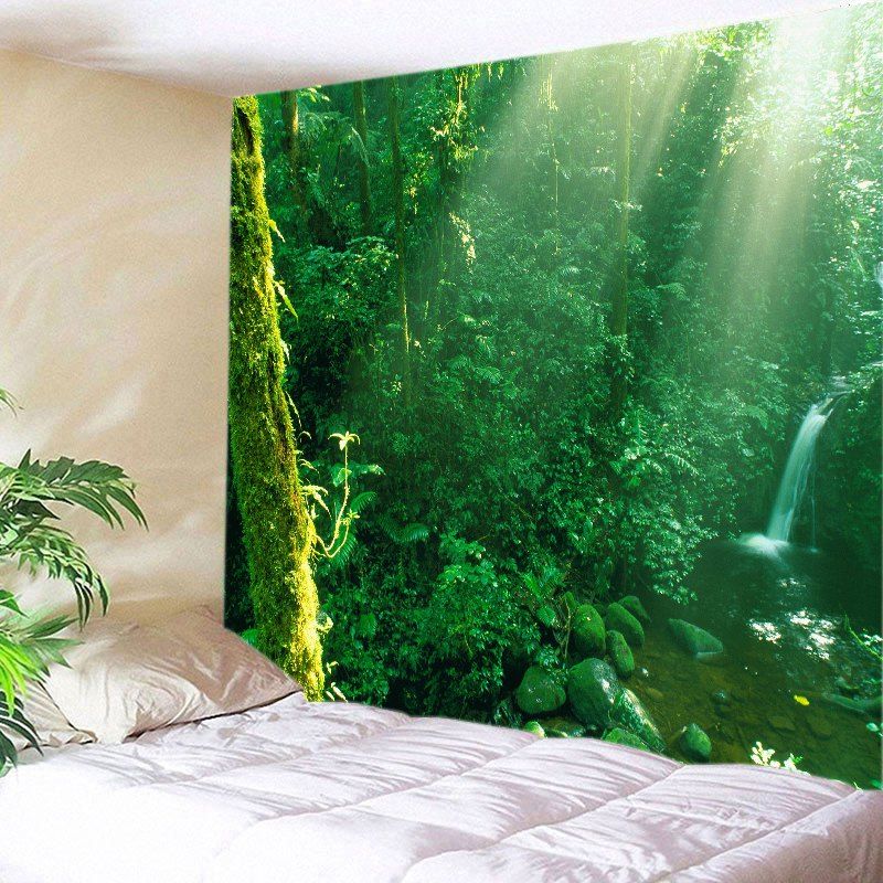 

Forest Streams Print Tapestry Wall Hanging Art, Green