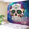 Galaxy Floral Skull Print Tapestry Wall Hanging Art - multicolore W59 INCH * L51 INCH