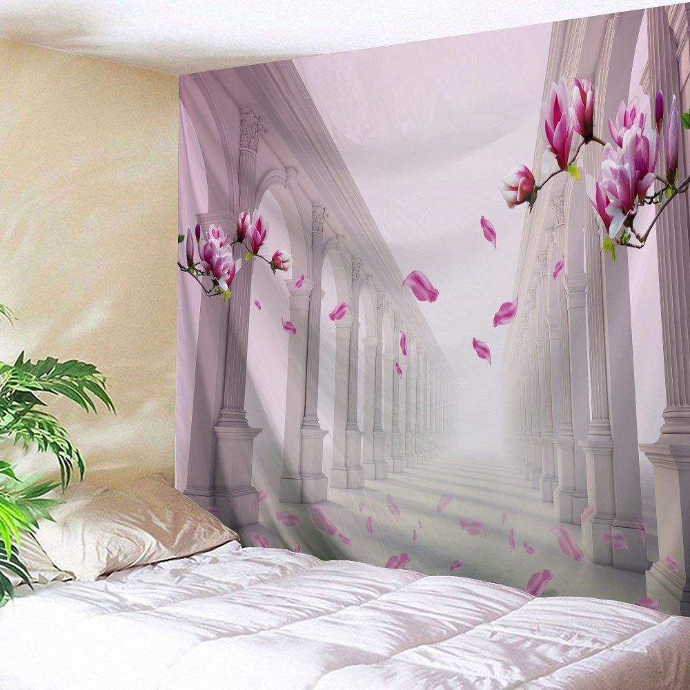 

Flower Corridor Print Tapestry Wall Hanging Art, Pink