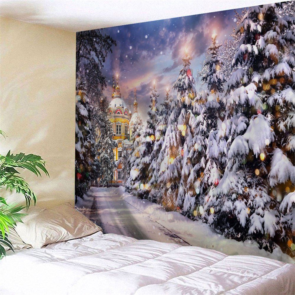 

Christmas Pathway Print Tapestry Wall Hanging Art, Colormix