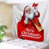 Tapisserie Murale Pendante de Noël Motif de Cadeau et de Père Noël - Rouge et Blanc W59 INCH * L51 INCH