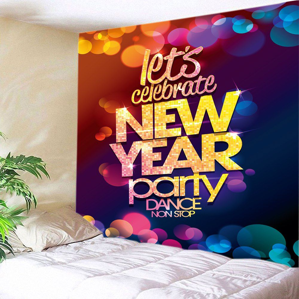 

New Year Party Print Tapestry Wall Hanging Art, Colormix