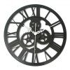Horloge Murale Européenne Vintage de Mécanisme de Vitesse DIY pour Décoration à la Maison - Noir 