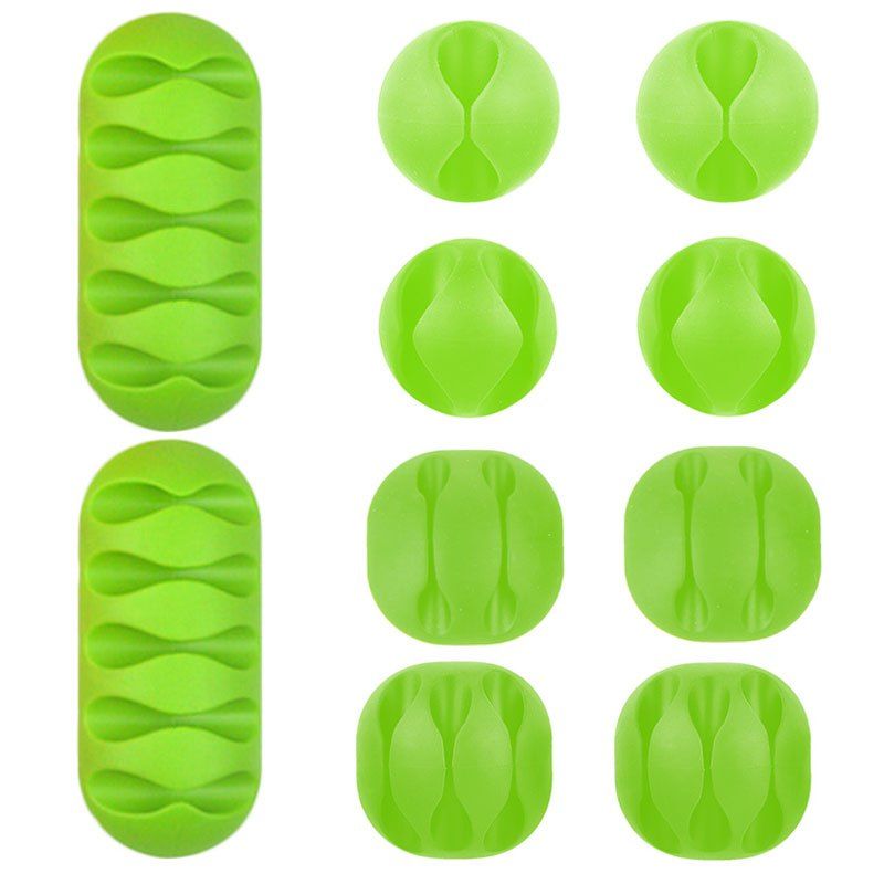 

Multi-purpose Cable Clip Desk Organizer Wire Holder 10pcs, Hummingbird green
