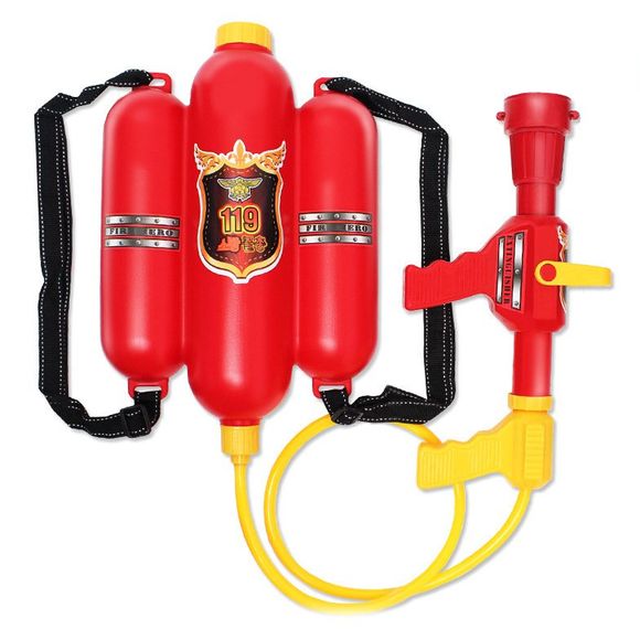 168 - 600 Fire Backpack Pistolet à eau d'été Pull-type plage haute pression jouet de jeu pour les enfants - Rouge de Pompier 