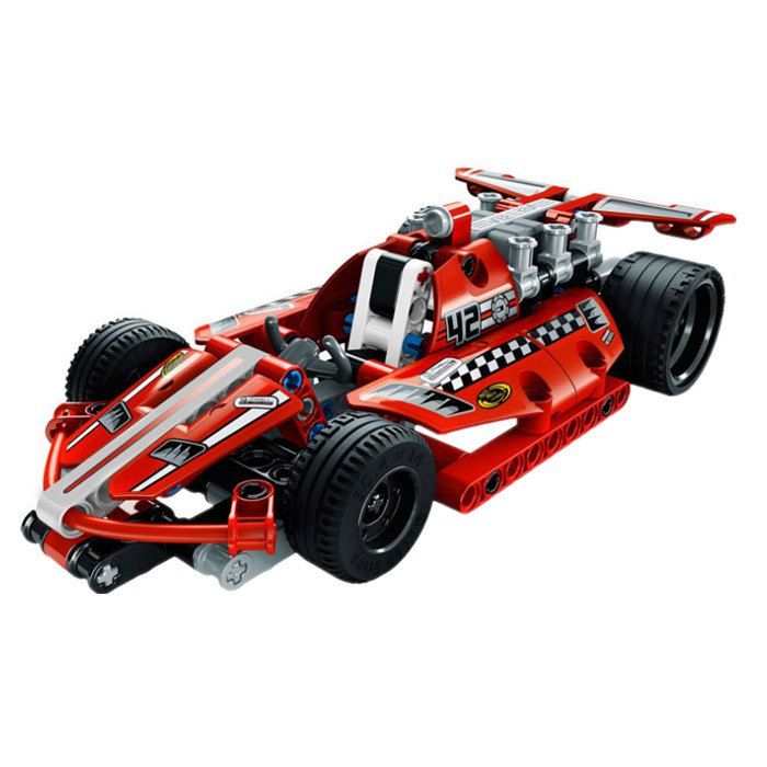 

Pull Back Super Racing Car Block Children Assembling Toy, Red