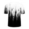 T-shirt D'Eté Décontracté Gothique à Imprimé Palmier à Manches Courtes - multicolor L