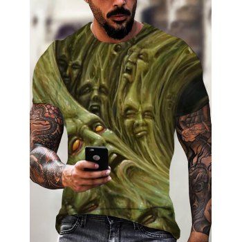 

Gothic T Shirt Character Print Short Sleeve Round Collar Summer Casual Tee, Multicolor
