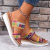 New Summer Beach Sandals Open Toe Wedge Thick Slippers - Beige EU 40