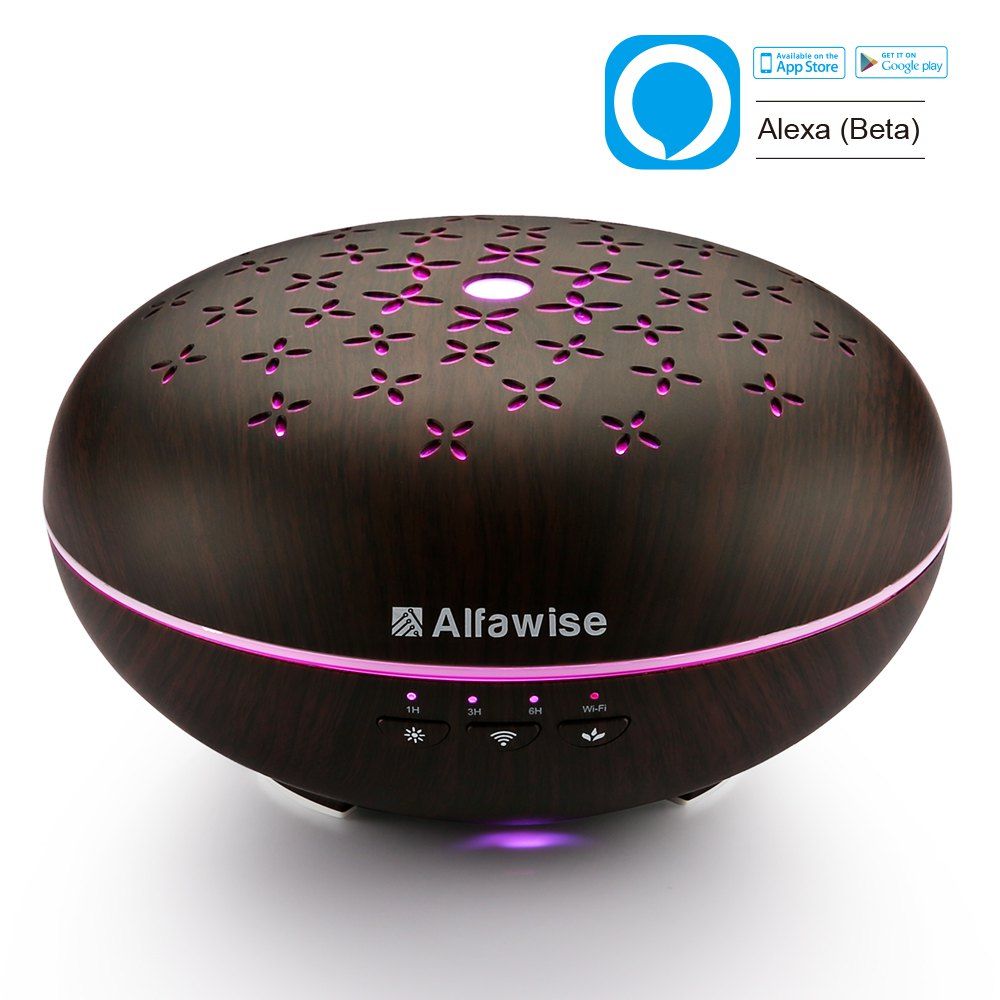 

Alfawise SJ - 07B Humidifier Essential Oil Diffuser, Black wood