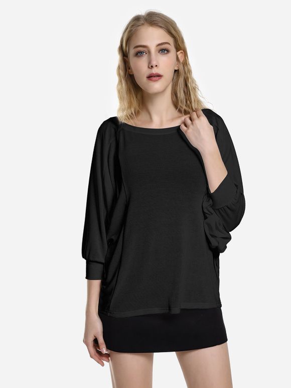 Haut à Manches Bouffantes - Noir XL