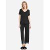 Ensemble de Pyjama Manches Courtes à Col V - Noir L