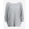 Haut à Manches Bouffantes - Gris Clair XL