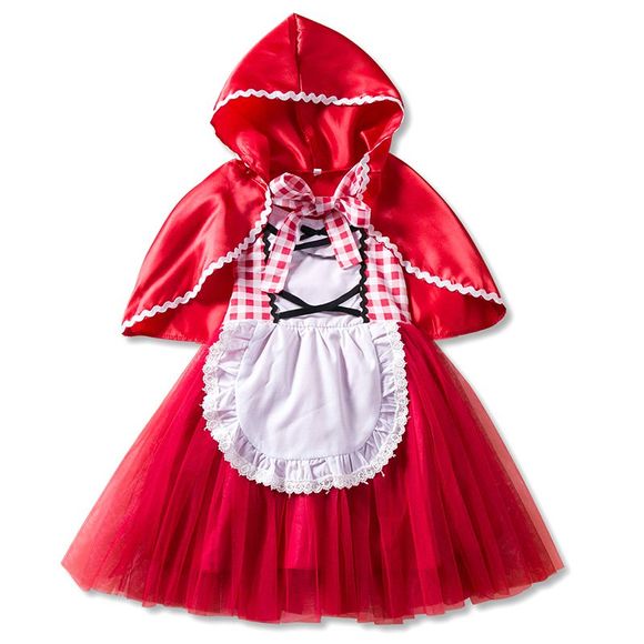 Costume d'Halloween Costume Fée Costume Princesse Robe - Rouge 90CM