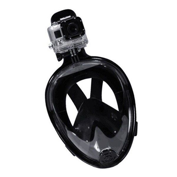 

Adult Children Anti-fog Snorkeling Full Face Diving Mask, Black