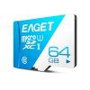 EAGET T1 Classe 10 Micro SDHC UHS-I Carte Mémoire Flash TF à Haute Vitesse - Bleu de Ciel 64G