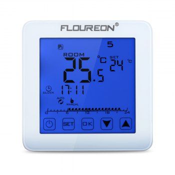  Floureon Electric Heating Thermostat Blue Backlight LCD Display Temperature controller HY08WE-1 