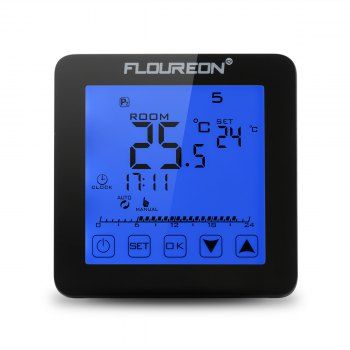  Floureon Electric Heating Thermostat Blue Backlight LCD Display Temperature controller HY08WE-1 