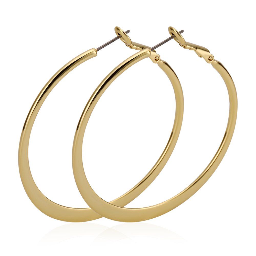 

Hoop Earrings for Women Girls Hypoallergenic Round Circle Hoop Earrings Set for Gift, Gold