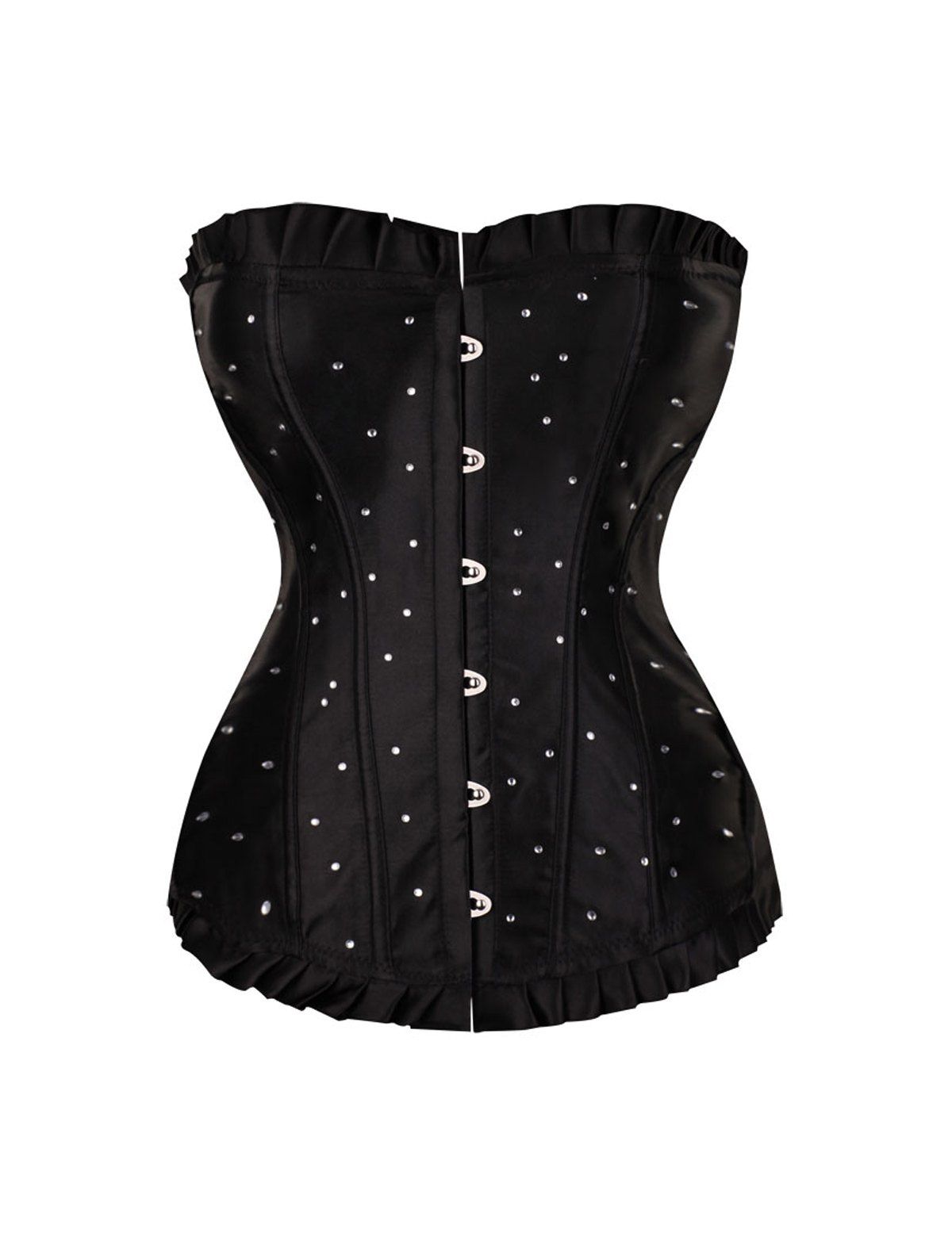 

Women Wave point print Hallowmas Corset Skirt Bodyshaper Top, Black