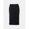 Front Fork Slim and Knee-Leng Pnecil Skirt - Noir L