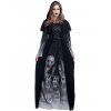Women's Skull Witch Long Vampire Suit Dress Costume - Crâne L