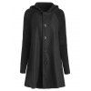 New Winter Women's Fashion Casual Bat Coat Loose Cotton Plus Size Hoodies Jacket - Noir M