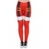 Womens  Santa Christmas Leggings Funny Costume Tights - Rouge S