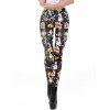 Womens Digital Print Ugly Christmas Stretched Leggings Tights - Noir S