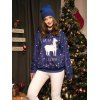 Unisex Funny 3D Print Christmas Sweatshirts - BLUE L
