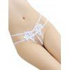 Pearl Massage Open Thong Underwear - Blanc ONE SIZE